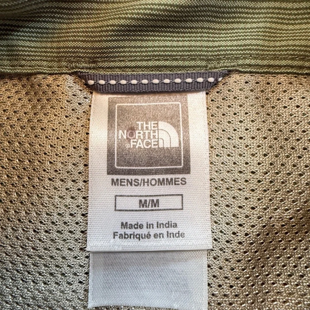 The North Face Mens Sage Green Striped Short Sleeve Button Up AT8H Size M 2157
